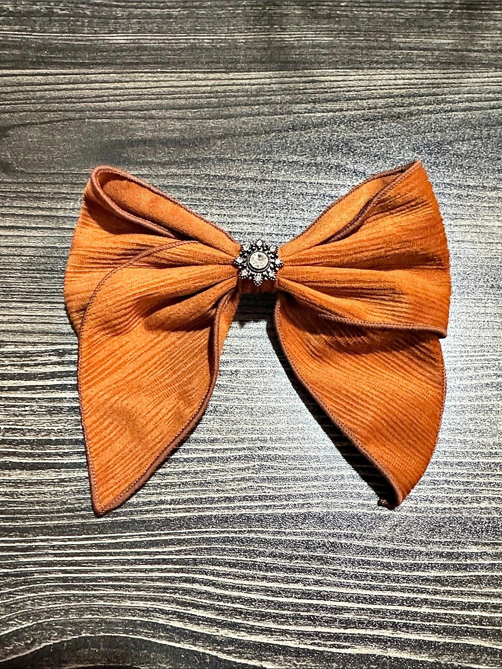 Torrid Burnt Orange Bow Barrette Like New